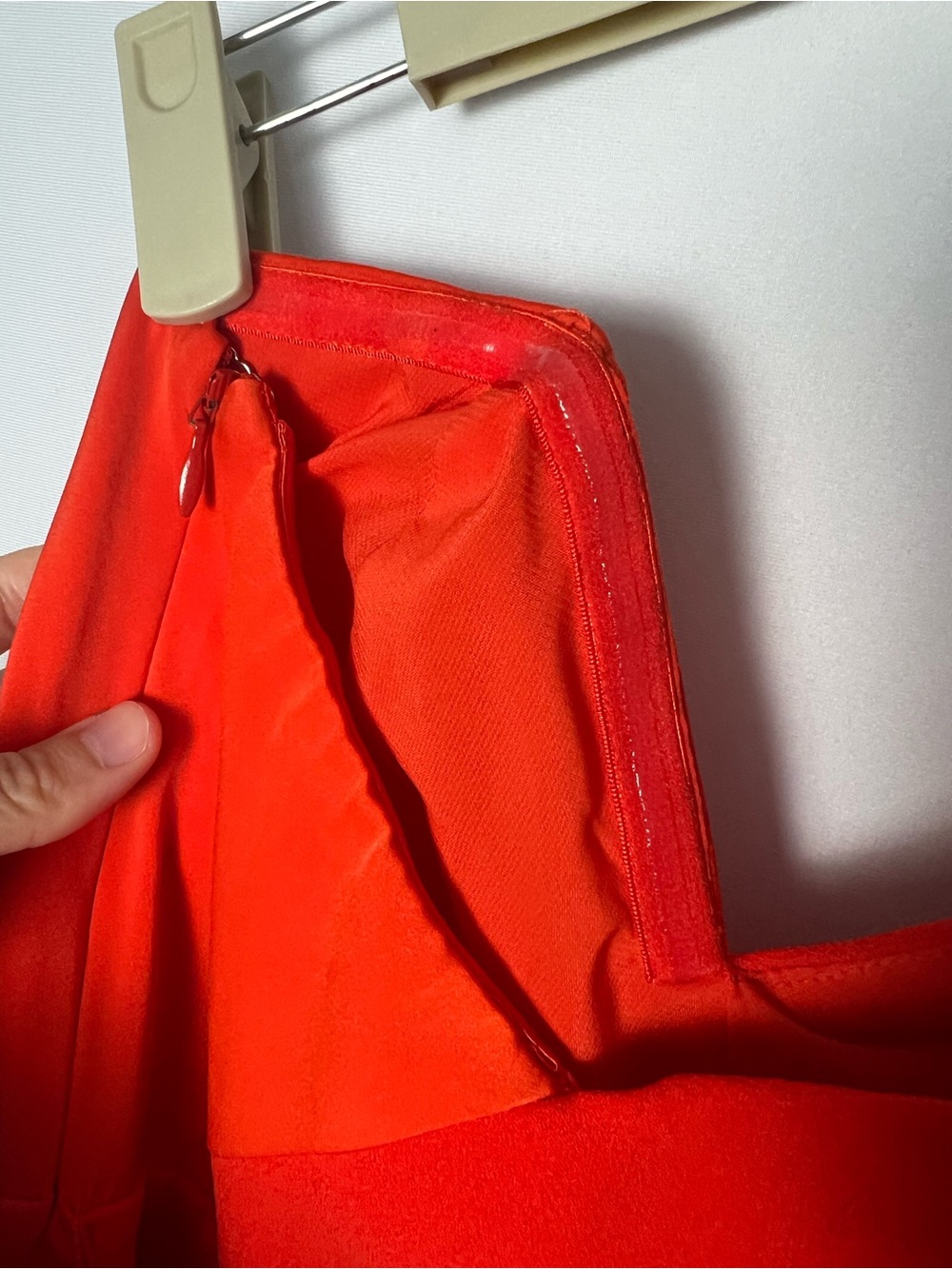 NBD Jasper Mini Dress Red Orange One Shoulder Tie Front Bow Cocktail Formal XS - Picture 7 of 9